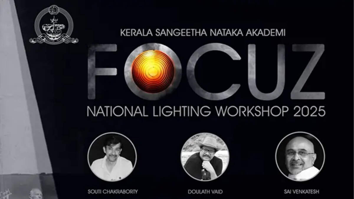 Poster of Sangeetha nataka akademi lighting workshop.