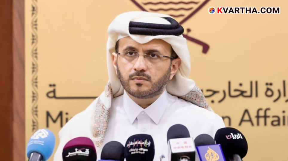 Qatar Foreign Ministry spokesperson Majed Al Ansari during a press conference
