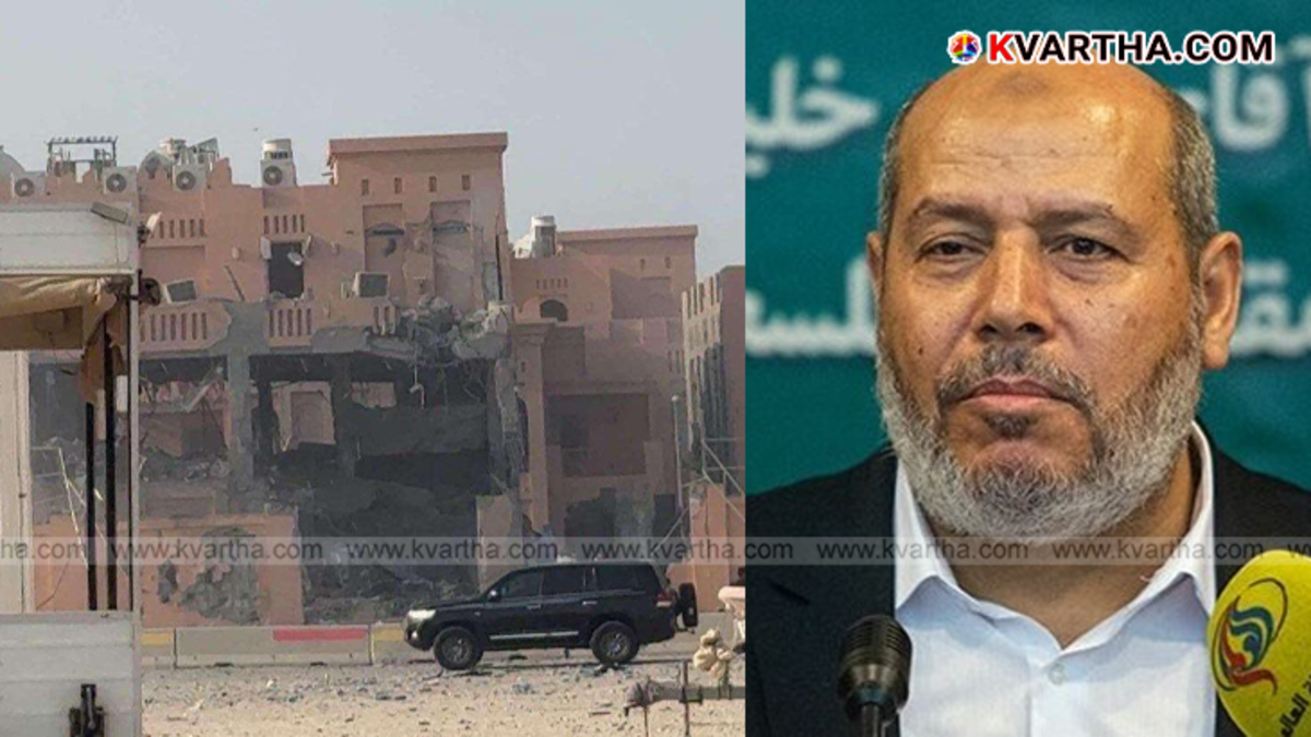 Portrait of Hamas leader Khalil al-Hayya, target of the Israeli airstrike in Doha.