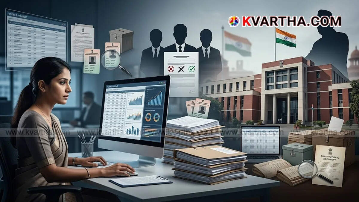 Representational image reflecting Election Commission credibility crisis and voter list concerns in India