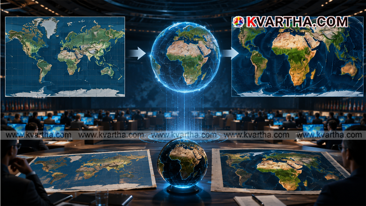 Representational image reflecting the UN resolution to update world map and correct Africa size