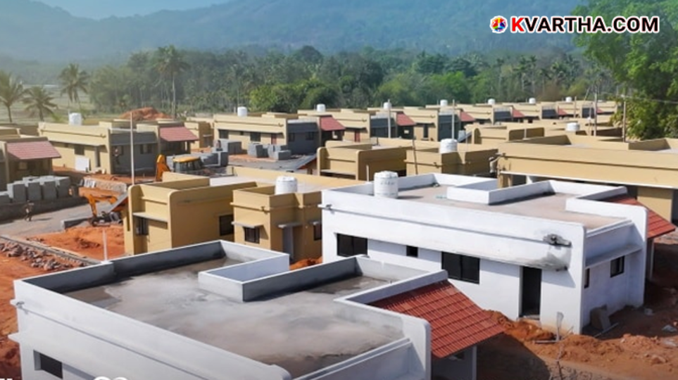 A view of the love homes built as part of the Mundakai-Churalmala rehabilitation project.