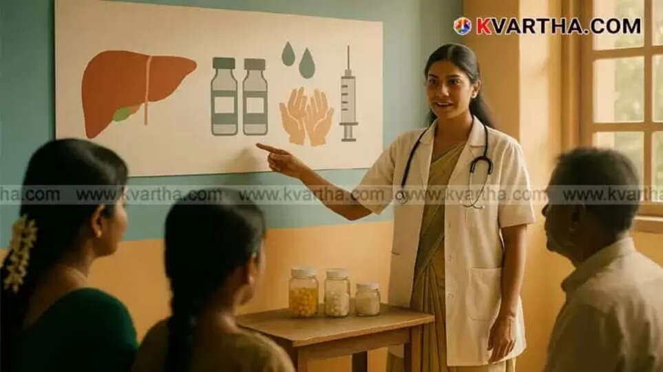 Hand with a liver symbol representing liver health awareness.