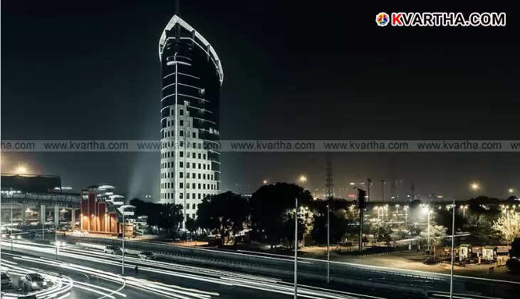 Gurugram skyline showing high-rise residential buildings.