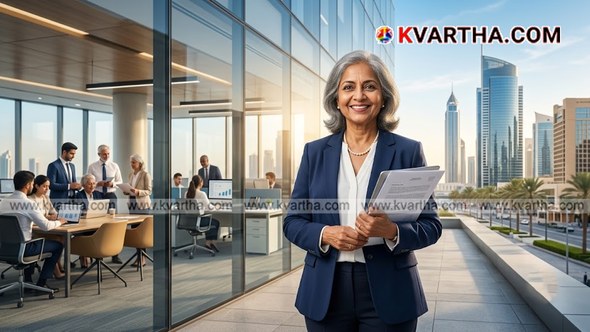 Conceptual image representing senior expats working in the UAE
