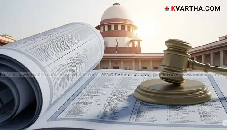 A symbolic image of a voter list and the Supreme Court of India.