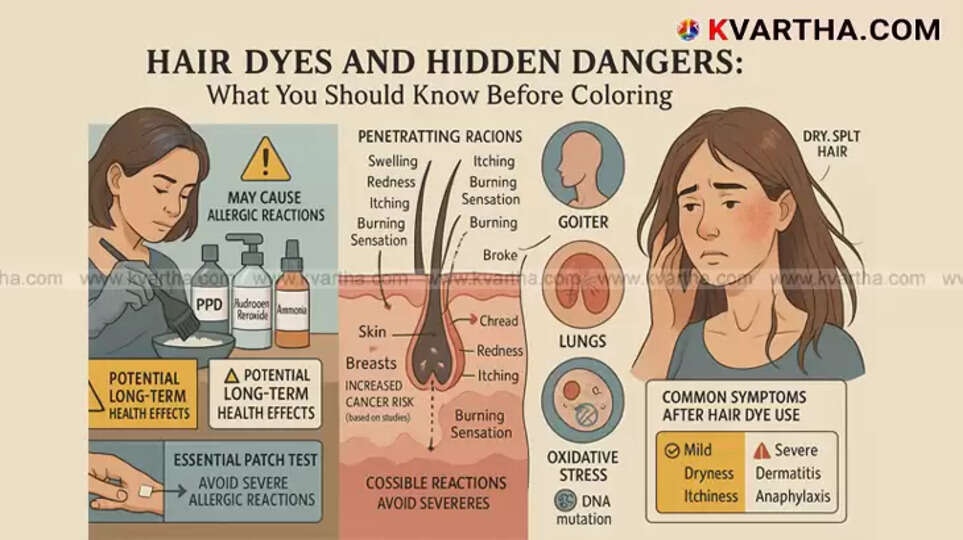 Woman applying hair dye