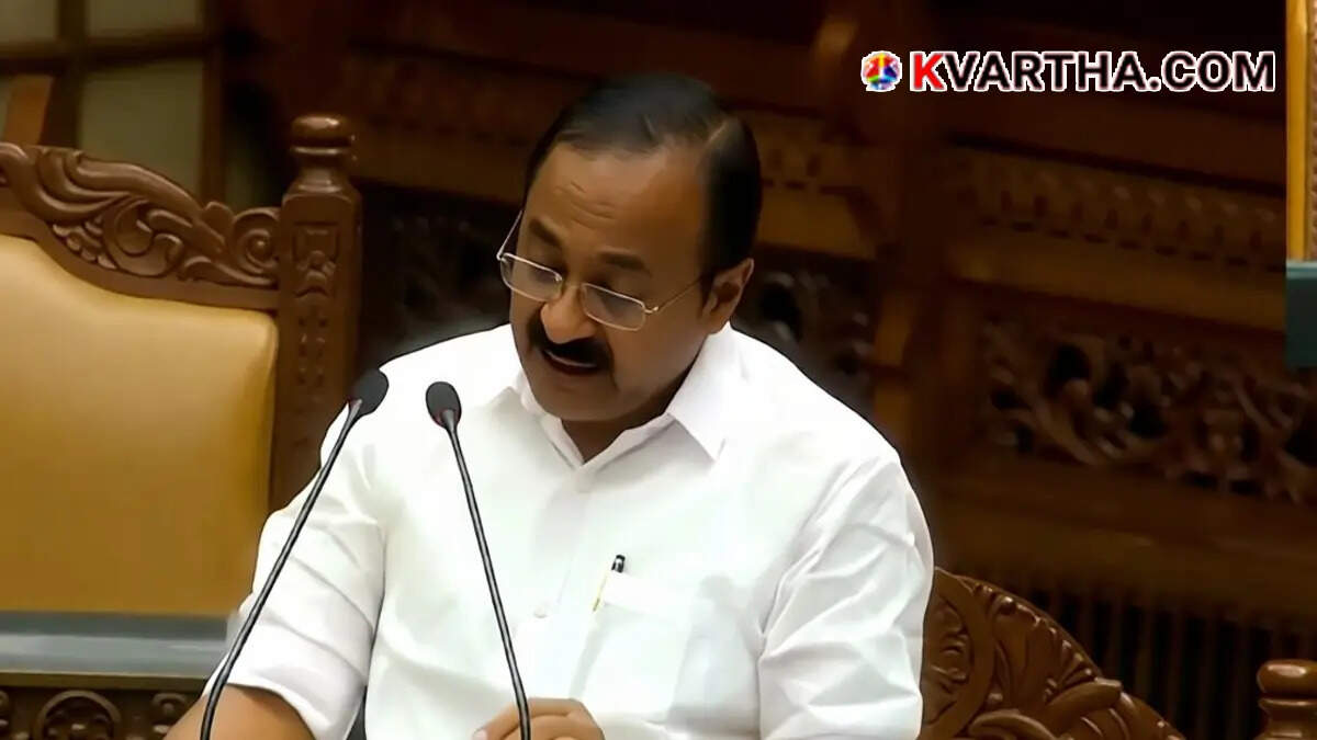 Chief Minister VD Satheesan presenting the state budget in the Kerala Assembly
