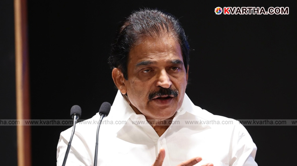 KC Venugopal MP speaking during an event.