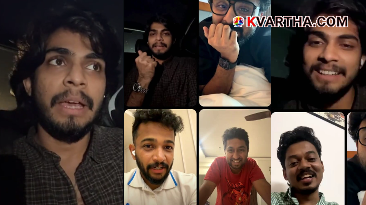 Vineeth Sreenivasan and Basil Joseph in an Instagram live session.