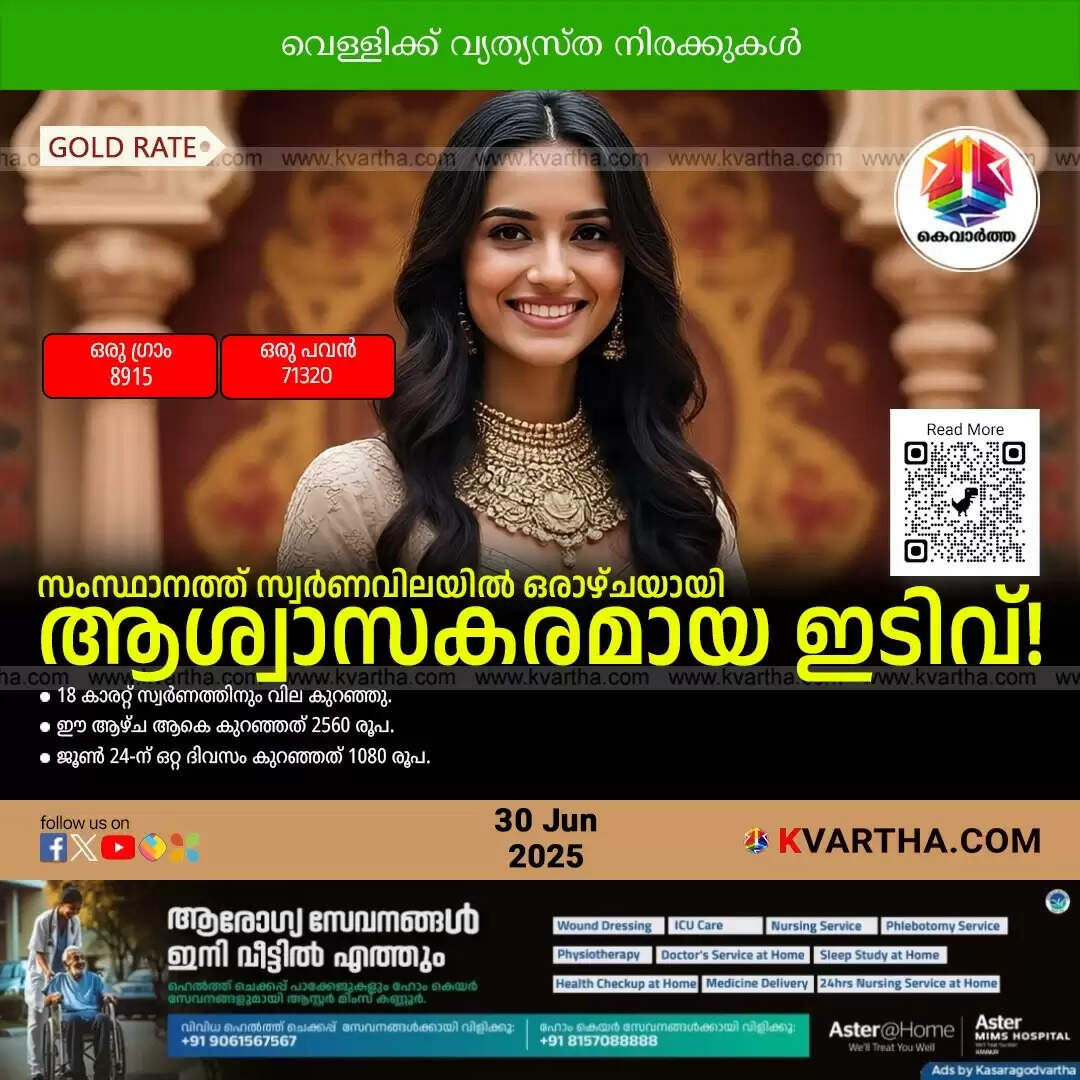 Bride Representing Kerala Gold Price June 30