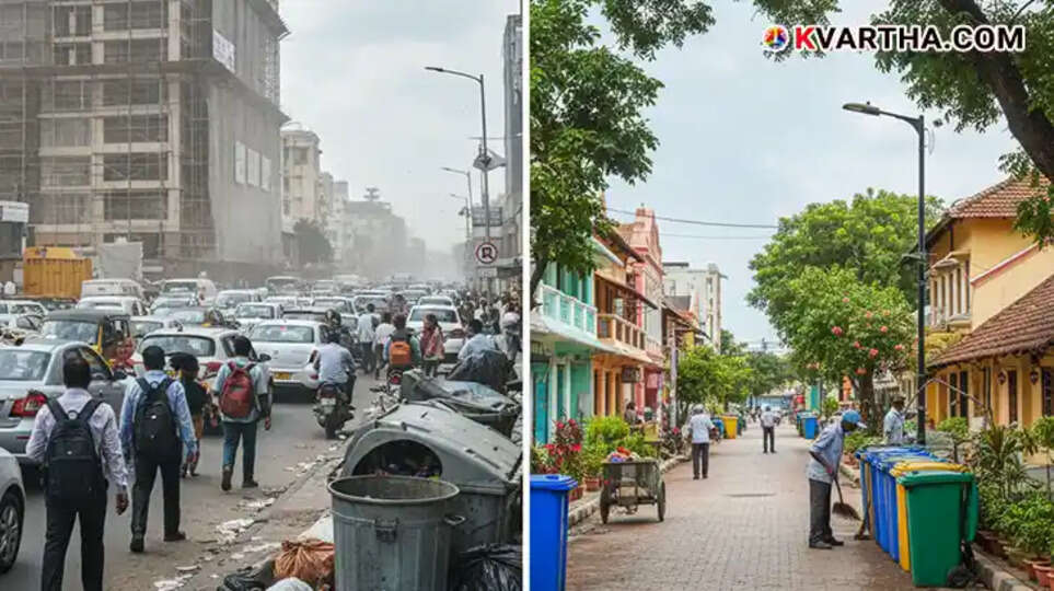 Image of a busy Indian metropolitan street