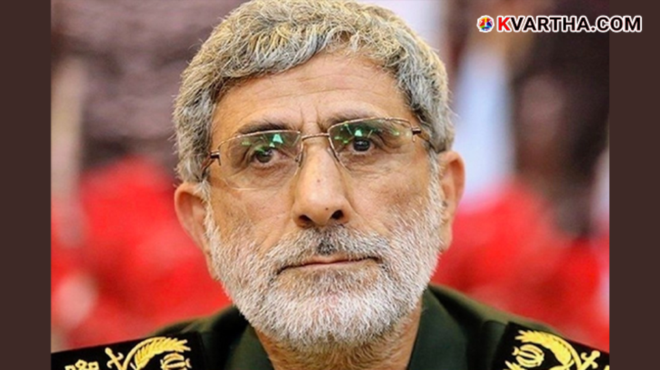 Portrait of Esmail Qaani in IRGC military attire