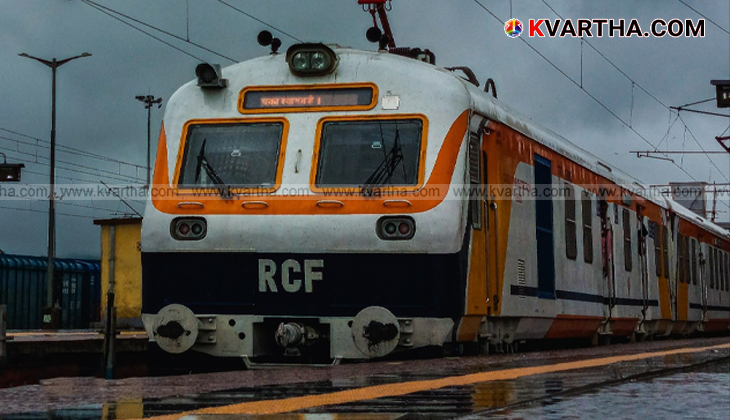 A MEMU train on railway tracks, symbolizing the new service.