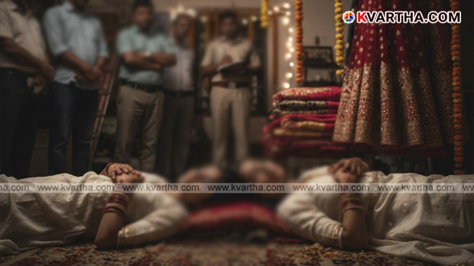 Photos of the deceased sisters Shobha and Vimala from Jodhpur.