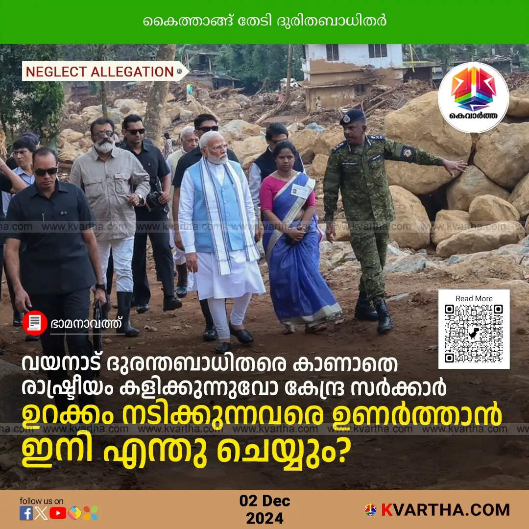 Centre Playing Politics Without Addressing Wayanad Disaster Victims