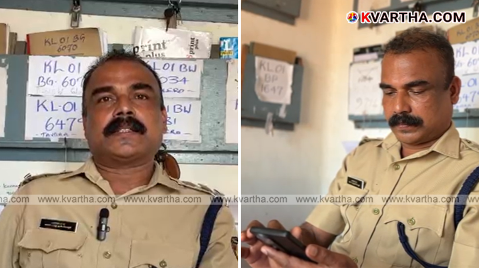 Kannur City DHQ Sub Inspector Pratheesh in uniform