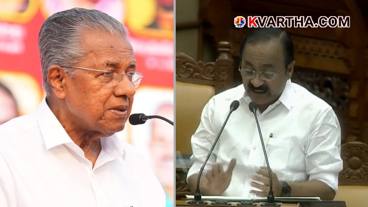 Opposition leader Pinarayi Vijayan and C M VD Satheeshan.