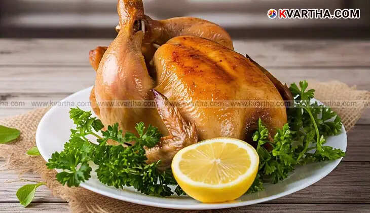 Various chicken dishes including fried chicken and grilled chicken.