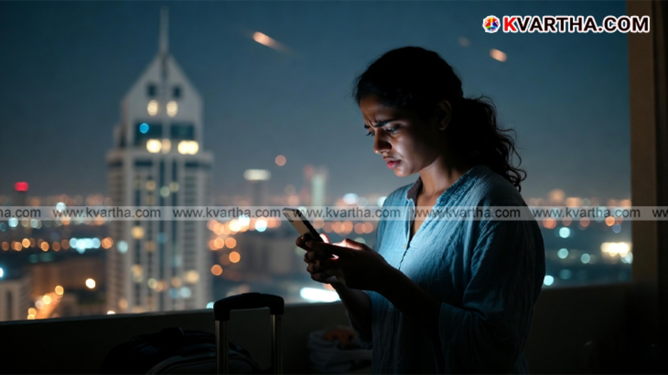  Light streaks from an air defense interception in the night sky over Dubai.