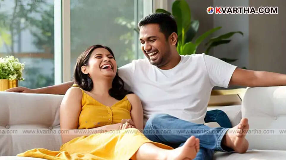 A happy couple spending time together.
