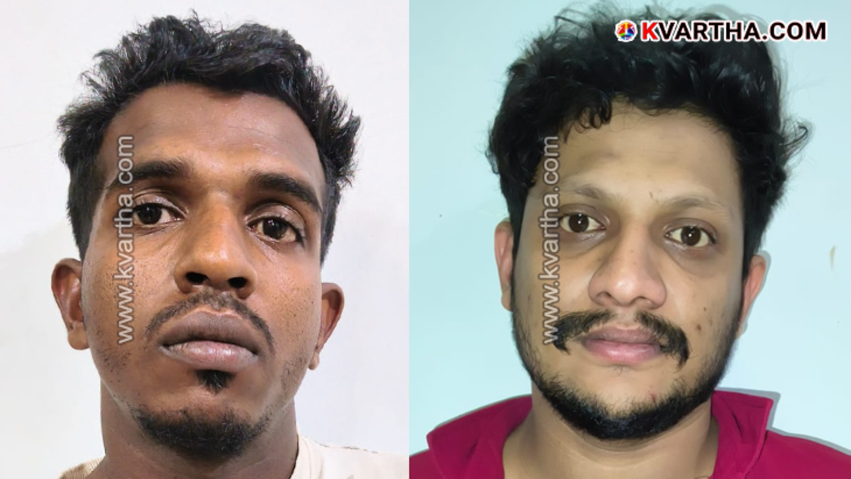 Police with seized drugs.