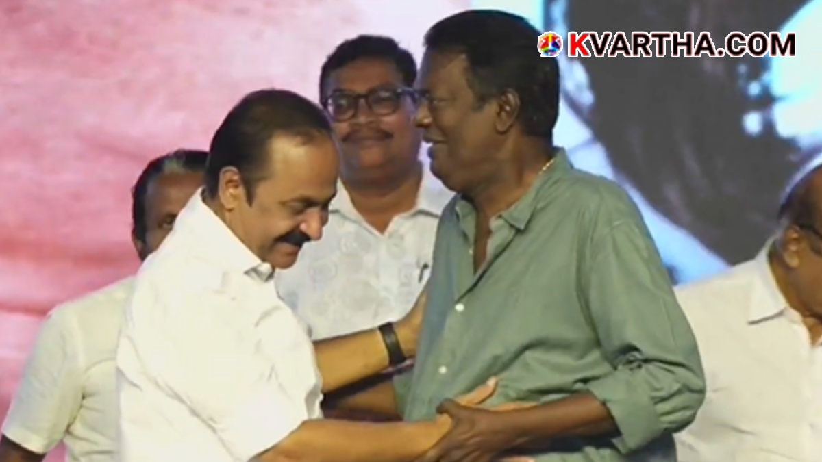 Conceptual image representing the deep friendship between VD Satheesan and Salim Kumar.