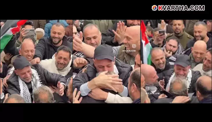 Released Palestinian prisoners returning to their families in Gaza after a prisoner exchange with Israel.
