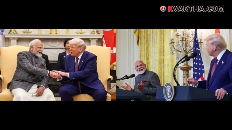 Modi and Trump during their meeting discussing key issues.