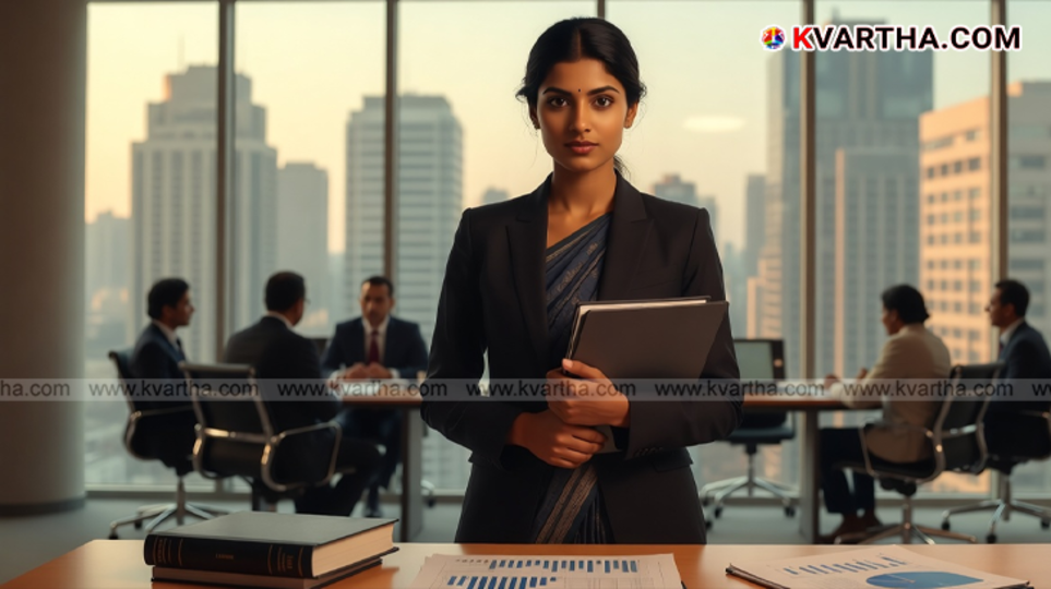 A professional signing documents in a corporate office setting.