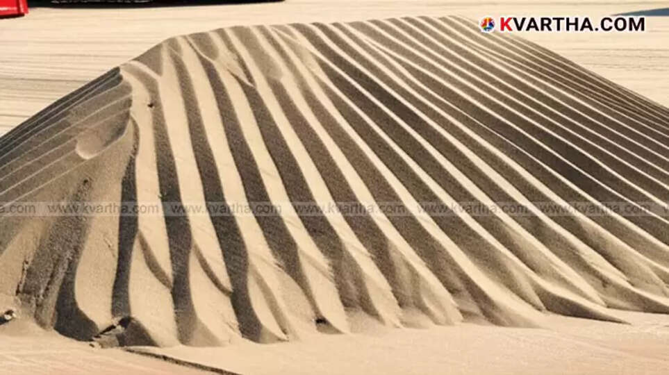 Large dredger in Vembanad Lake for sand mining