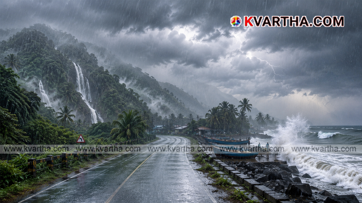  Heavy monsoon rain in Kerala