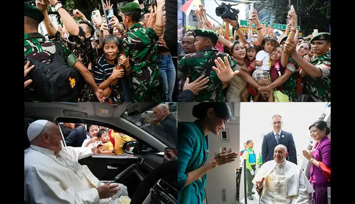 Pope Francis inaugurating the tunnel connecting mosque and church in Indonesia