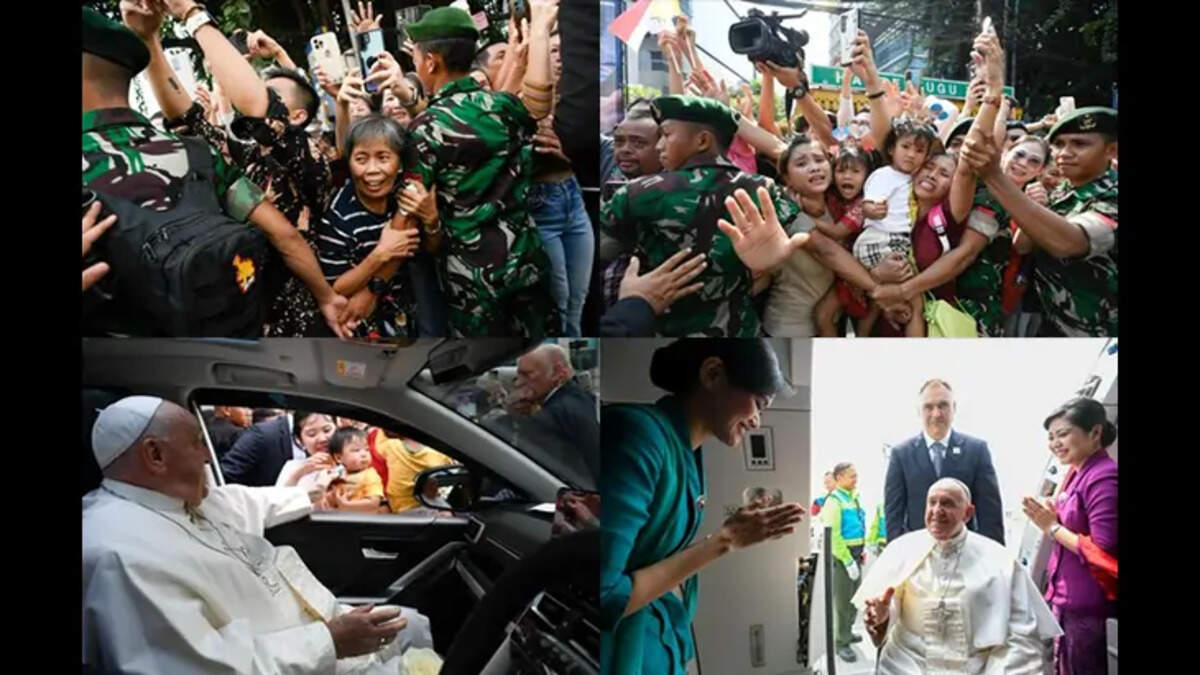 Pope Francis inaugurating the tunnel connecting mosque and church in Indonesia