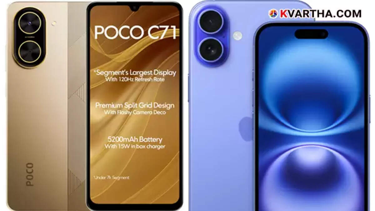Poco C71 smartphone in India showcasing its design.