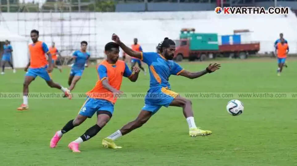 Kannur Warriors FC during training.