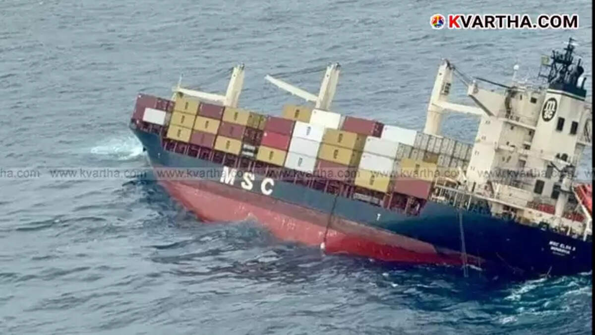 A symbolic image of a ship sinking in the sea.