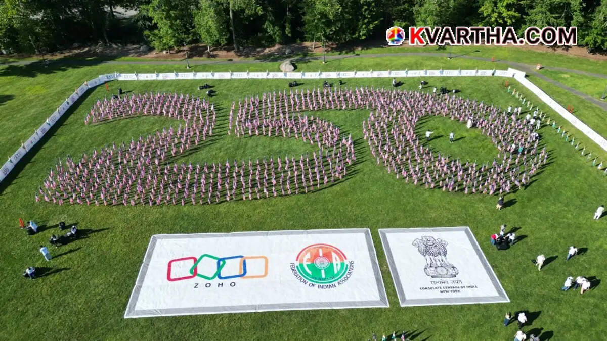 Representational image of FIA Guinness World Record flag display in Parsippany