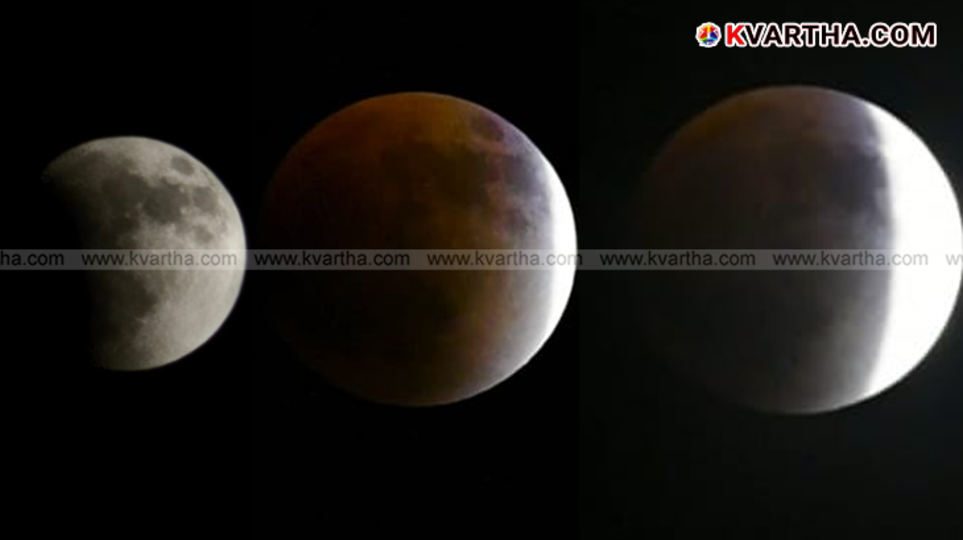 A 'Blood Moon' during the total lunar eclipse.