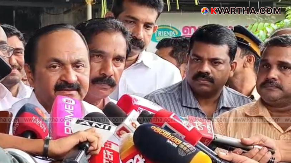 V.D. Satheesan speaking to media in Kannur