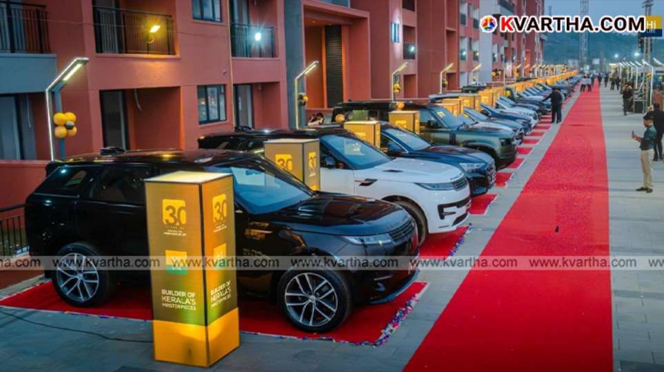  Rows of luxury cars gifted to employees at HiLITE Group's 30th anniversary celebration.