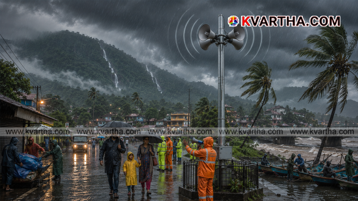 Representational image of heavy rainfall and KaWaCHaM siren alert in Kerala