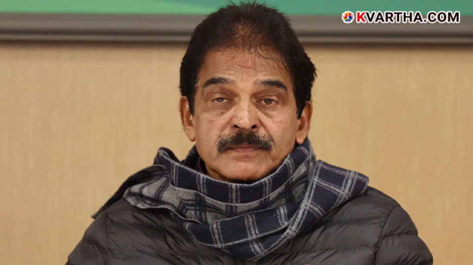 KC Venugopal MP speaking at the Chalakudy UDF election convention in 2026.