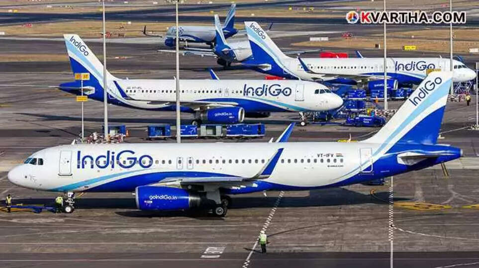 IndiGo airlines at the airport.