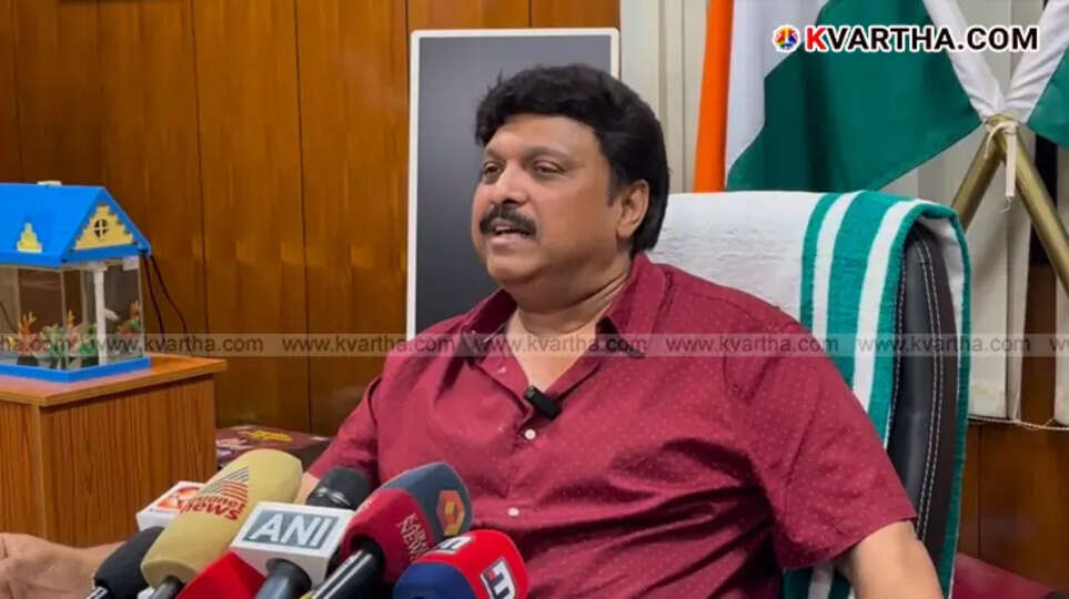 Kerala Transport Minister K.B. Ganesh Kumar addressing a press conference.