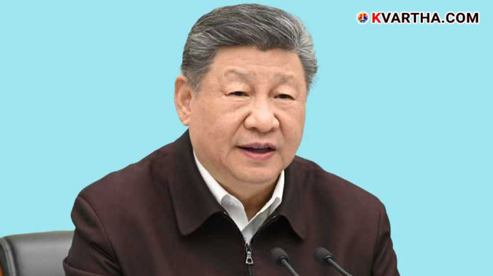 A symbolic scene of Chinese President Xi Jinping engaging in diplomatic talks in Beijing.