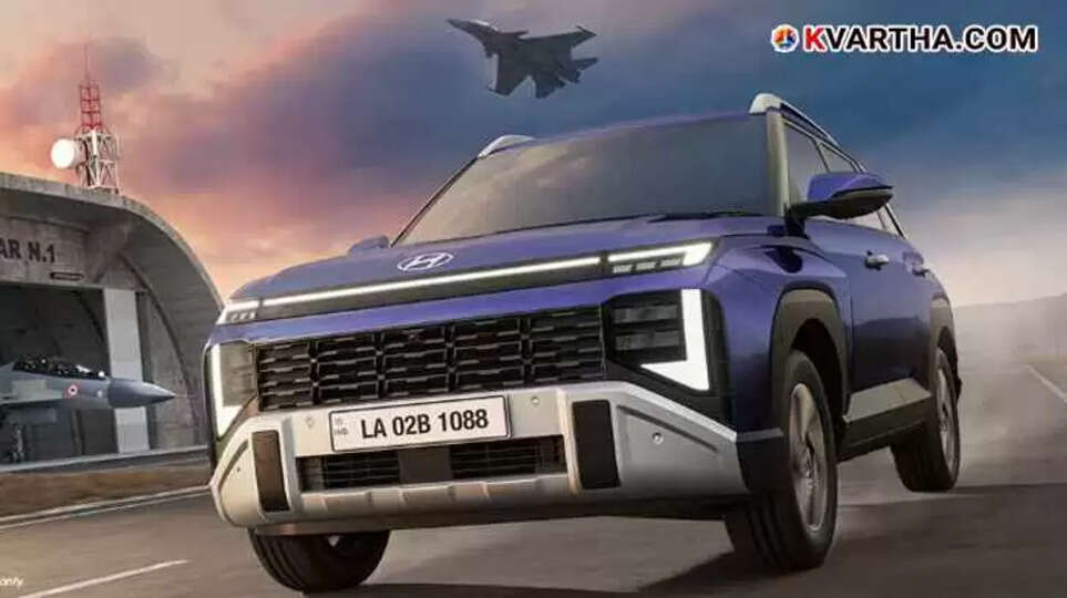 Hyundai Venue 2025 front profile with new LED lights