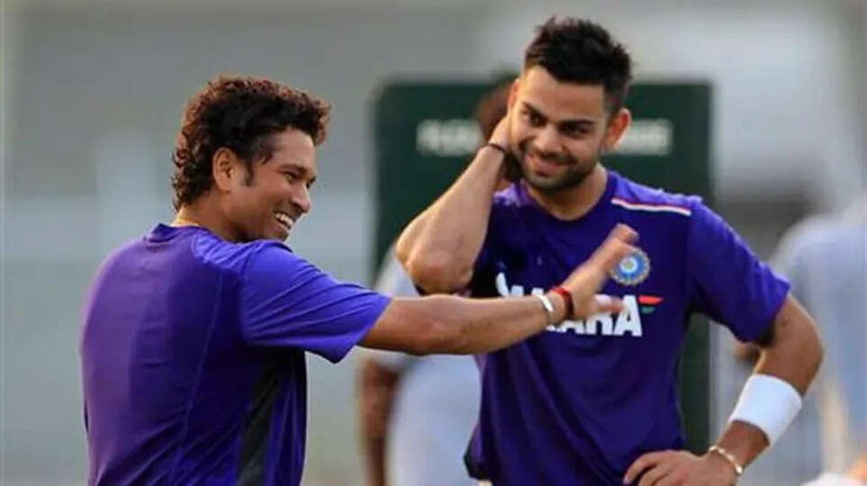 Virat Kohli and Sachin Tendulkar