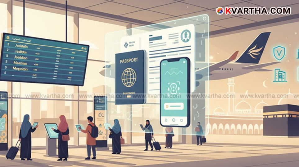 Man booking Umrah travel on Nusuk app