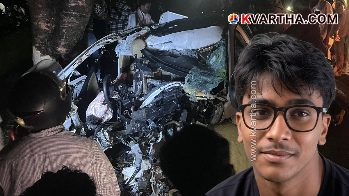 Image of the car accident site in Koodali